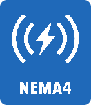 NEMA4 certified LCD monitor product feature badge