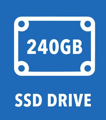 240 GB Solid State Drive (SSD) product feature badge