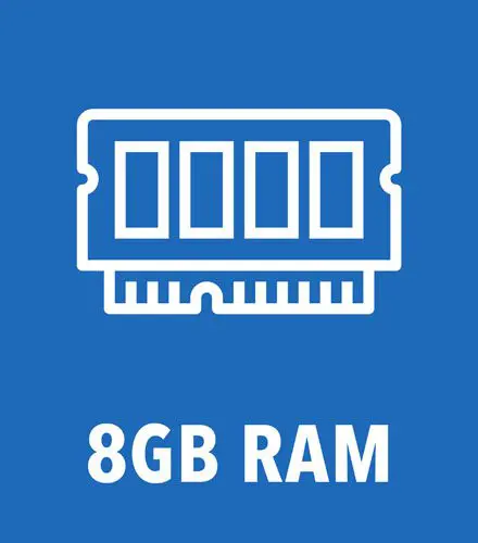 8GB RAM product feature badge