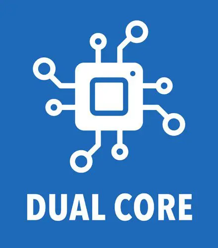 Dual core processor product feature badge