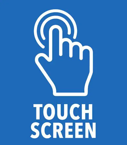 Touchscreen product feature badge