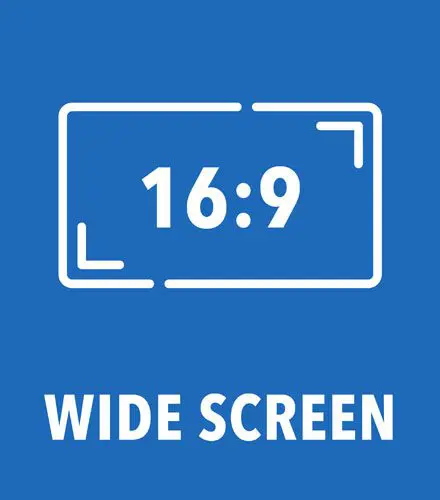 16:9 aspect ratio LCD display product feature icon