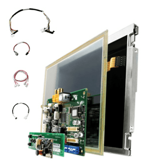 Product construction photo of an AbraxSys sunlight readable LCD monitor kit for a high visibility display in industrial conditions.