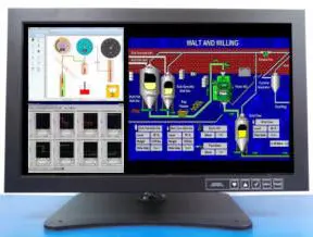 AbraxSys wide format rugged industrial tabletop benchtop mount LCD flat panel monitor